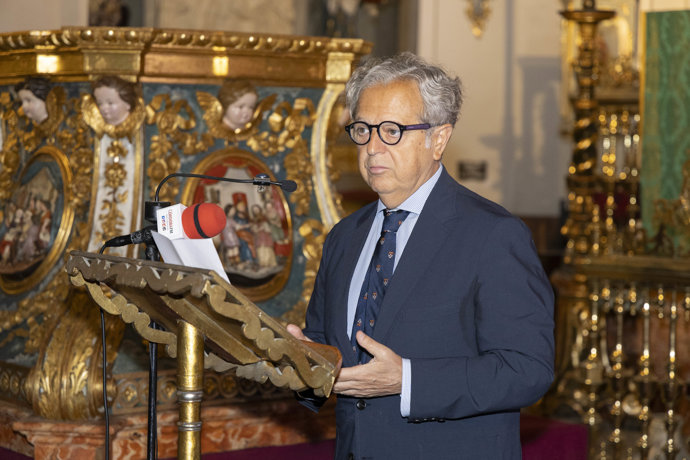 El presidente de la Diputación de Córdoba, Salvador Fuentes, durante el acto. 