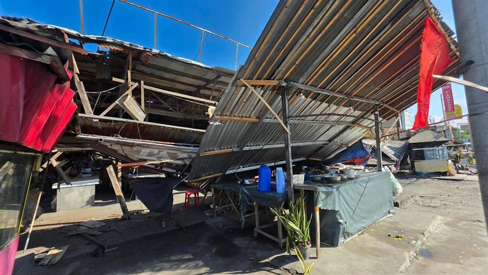 Estragos causados por el seísmo en la ciudad de General Santos