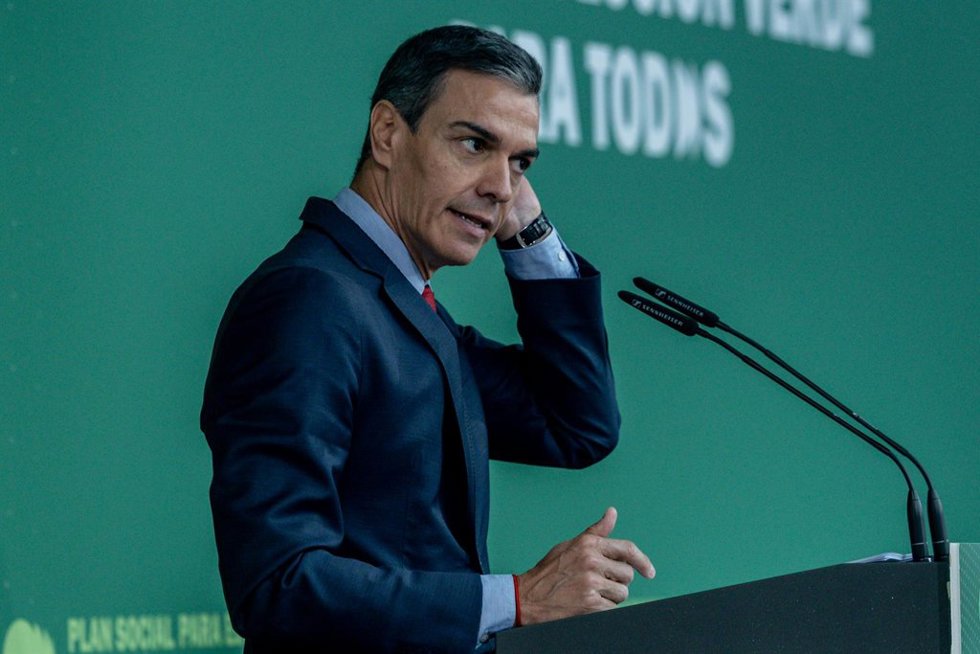 El presidente del Gobierno, Pedro Sánchez, durante el acto de clausura de la presentación de la propuesta de Plan Social para el Clima, en Espacio Rastro, a 25 de mayo de 2026, en Madrid (España). El Plan objetivo general tiene como objetivo impulsar una 