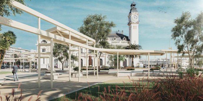 Archivo - Integración paisajística del edificio de El Reloj