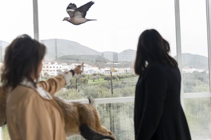 Archivo - La consejera de Sostenibilidad, Catalina García (i), realiza una visita guiada por las instalaciones del Centro de Visitantes del Laujar en el Espacio Natural de Sierra Nevada. 