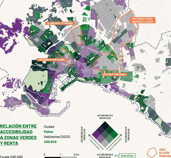 Pleno de zonas verdes de Palma según Amics de la Terra