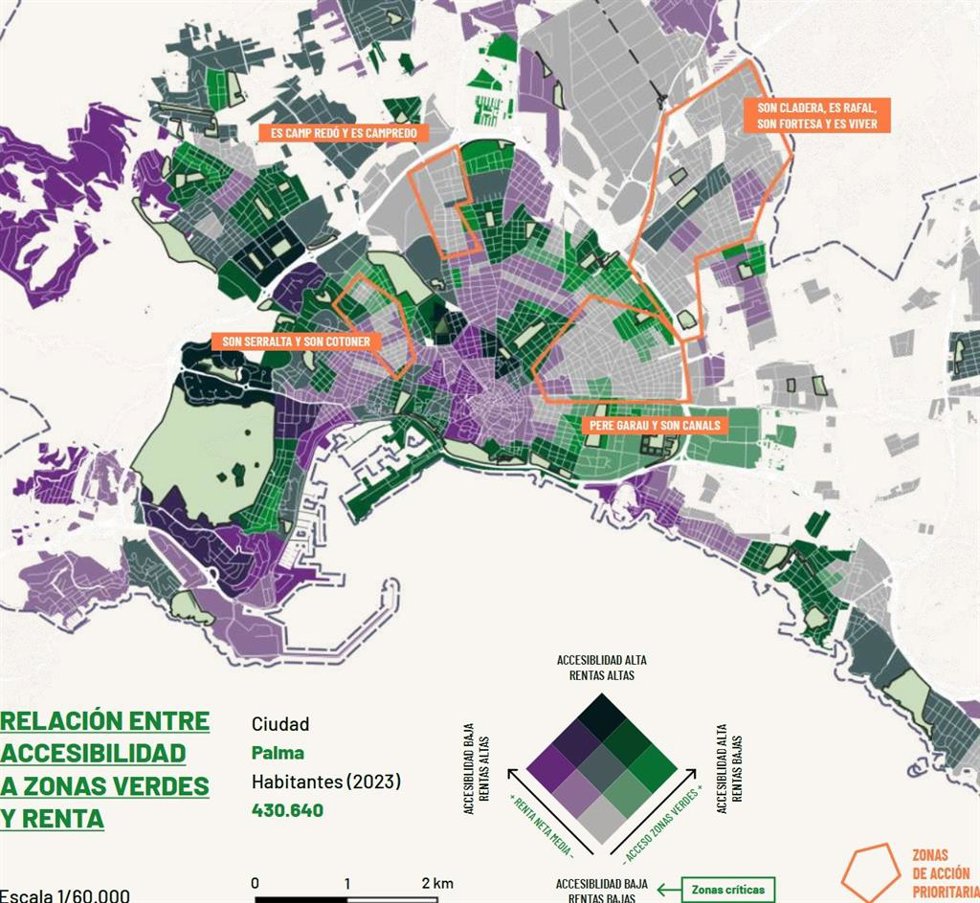 Pleno de zonas verdes de Palma según Amics de la Terra