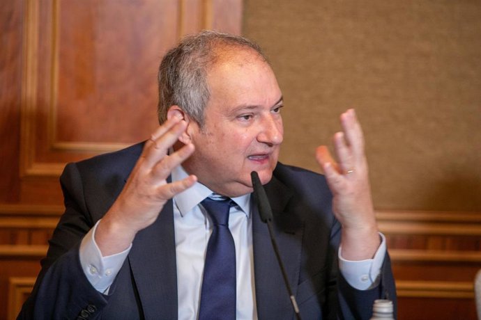 El ministro de Industria y Turismo, Jordi Hereu, durante una rueda de prensa, en el Hotel Eurostars Palacio Buenavista, a 10 de junio de 2026, en Toledo, Castilla-La Mancha (España). La rueda de prensa tiene lugar con motivo del Consejo Ejecutivo de ONU T