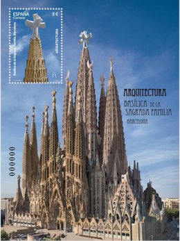 Sello conmemorativo de la Basílica de la Sagrada Familia
