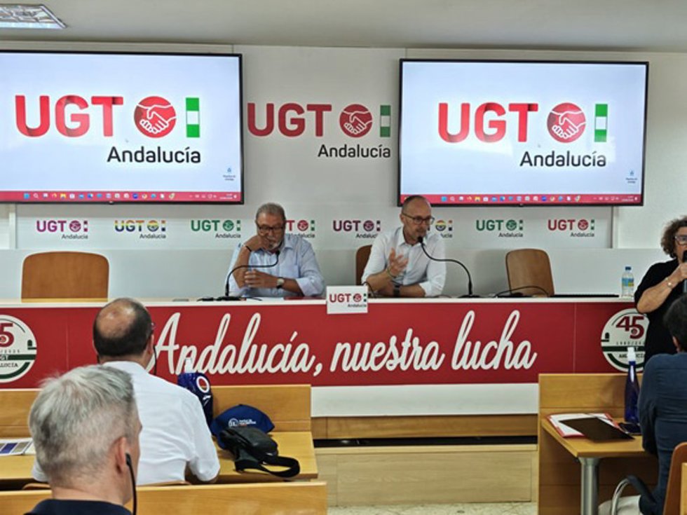 UGT-A comparte con una delegación francesa su visión sobre los retos económicos, laborales y sociales.