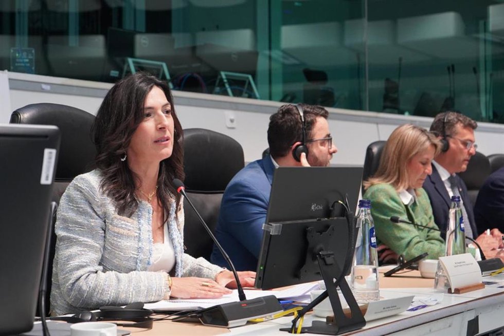 La vicepresidenta Primera de Territorio de la Diputación de Cáceres, Esther Gutiérrez, en la Cumbre Europea de Autoridades Locales Intermedias, que se ha celebrado en Bruselas (Bélgica)