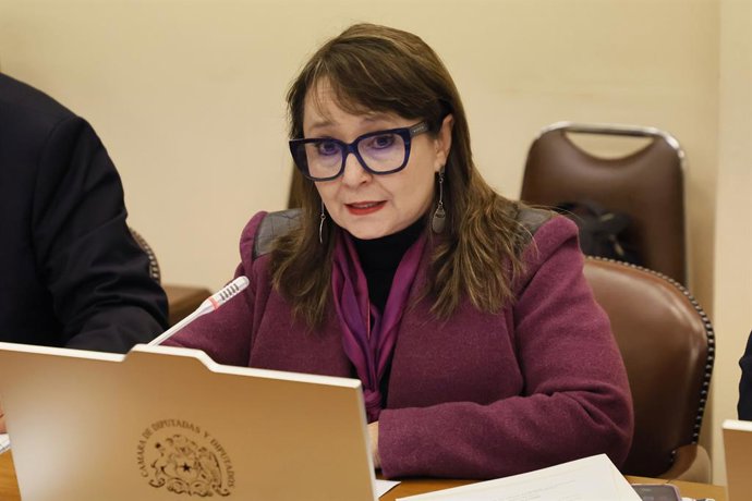 Valparaiso, 9 de junio 2026. La diputada Marcela Hernando en la sesión de la comision AC Nicolas Grau  Sebastian Cisternas/Aton Chile