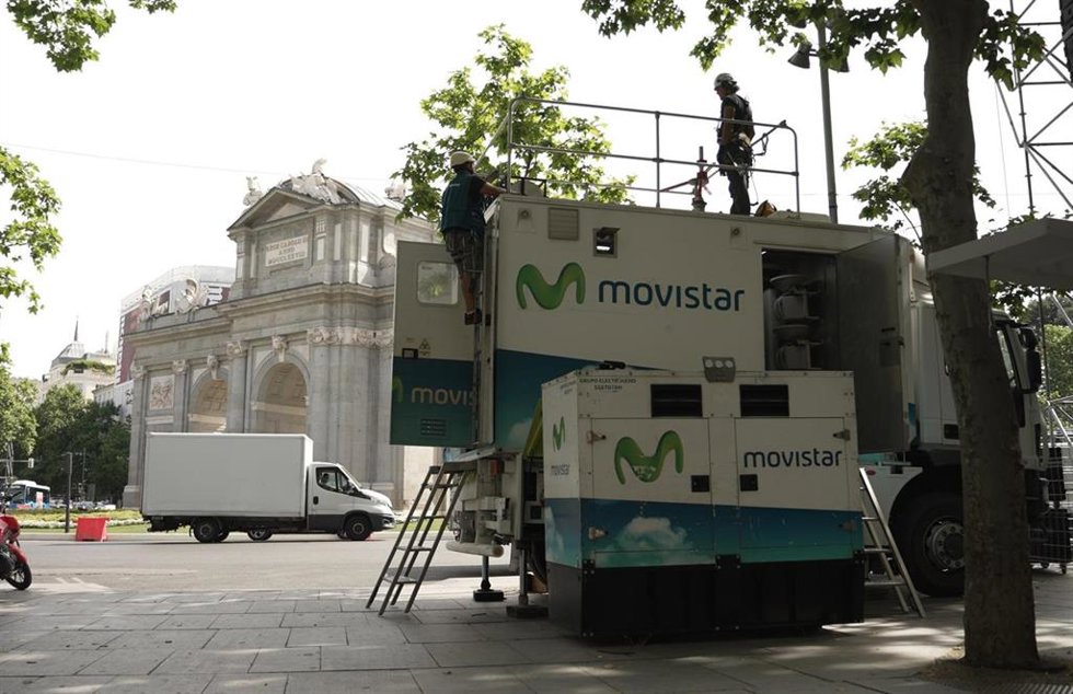 Telefónica despliega su mayor refuerzo de red en Madrid, Cataluña y Canarias como colaborador tecnológica principal de la visita del Papa