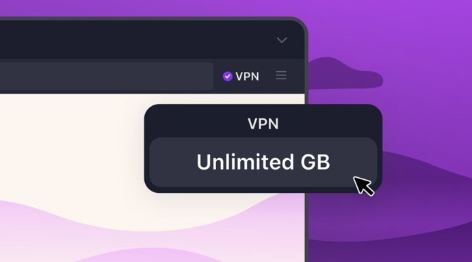 VPN integrada de Firefox con ancho de banda ilimitado.