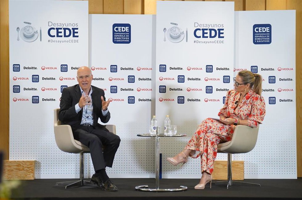 Desayuno de Trabajo que Fundación CEDE ha organizado este miércoles, 10 de junio, con Ignacio Gallego, presidente de Nokia España en el Hotel Hyatt Regency Hesperia de Madrid
