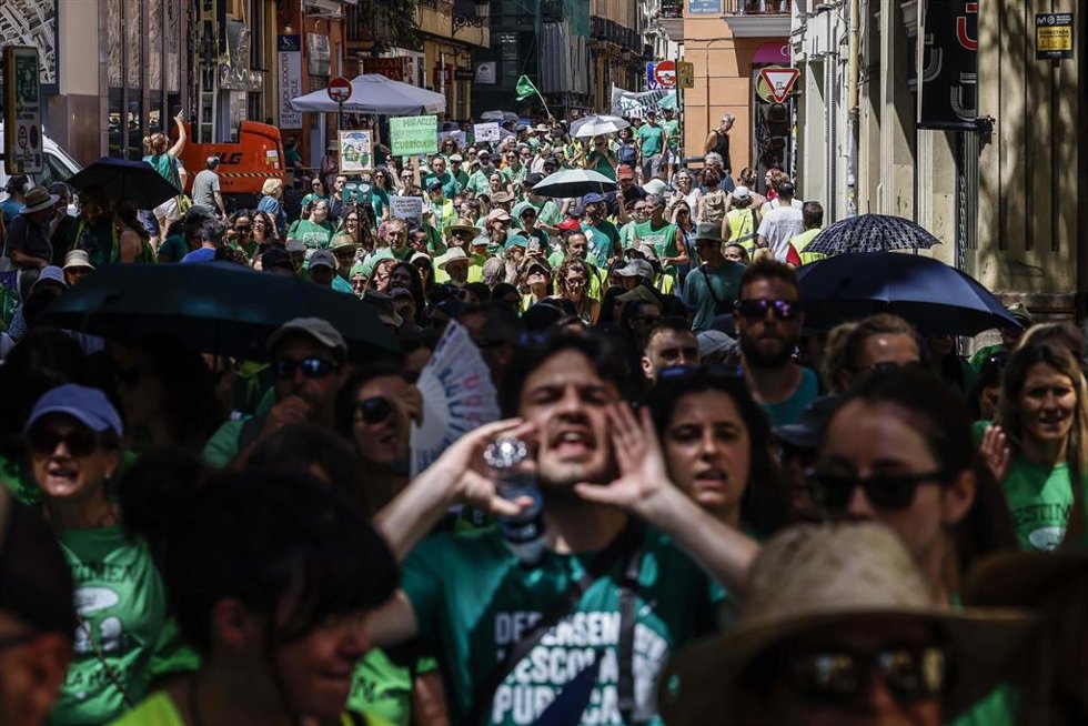 Manifestación de docentes. Archivo, 