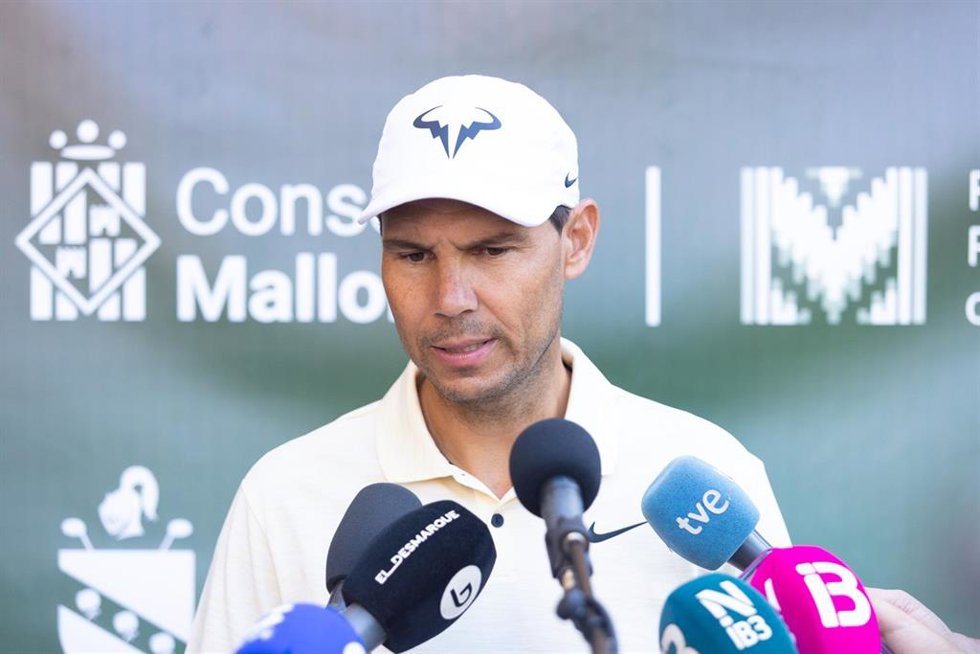 Rafa Nadal atiende a los medios antes de participar en 'The Battle of Stars'