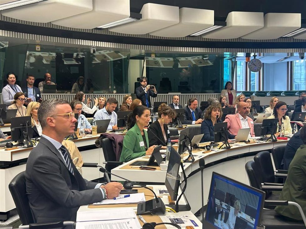 El vicepresidente de la sociedad provincial Prodetur, Rodrigo Rodríguez Hans, en Bruselas.