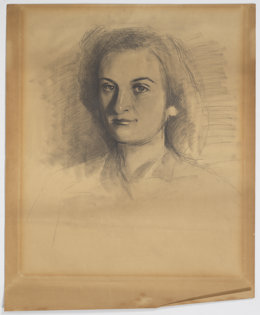 Obra d'Antoni Tàpies 'Retrat de Conchita Comamala', 1943