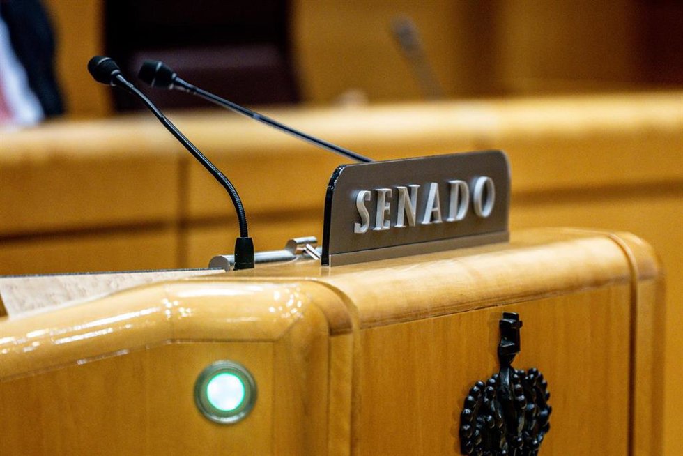 Archivo - Detalle del Senado, a 21 de abril de 2026, en Madrid (España). 