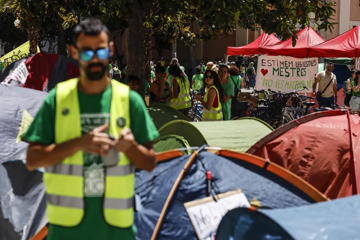 Imagen de archivo de la acampada docente. - Rober Solsona