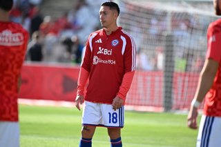 Futbol, Portugal vs Chile Partido amistoso en Portugal 2026 Rodrigo Echeverria de Chile, es fotografiado, durante el partido amistoso FIFA 2026, contra Portugal, disputado en el Estadio Nacional do Jamor  en  Oeiras, Lisboa, Portugal 06/06/2026 Foto: Zed