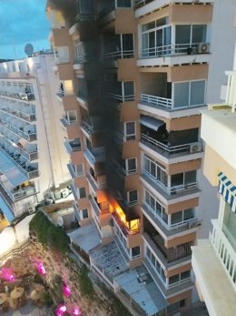 Incendio edificio de Magaluf