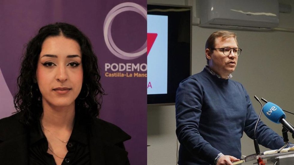 Los líderes de Podemos e IU en Castilla-La Mancha.