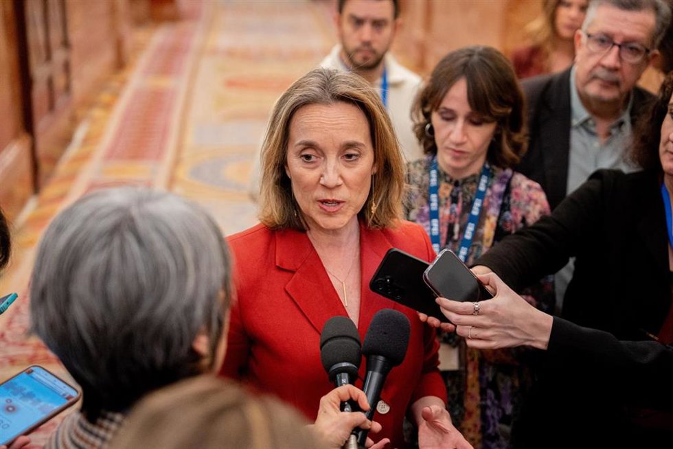 Archivo - La vicesecretaria de Regeneración del Partido Popular, Cuca Gamarra, a su salida de una sesión plenaria, en el Congreso de los Diputados, a 26 de marzo de 2026, en Madrid (España).