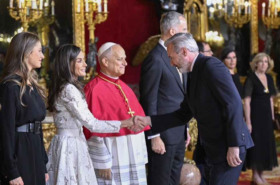 La Casa Real recibe al Papa León XIV en el Palacio Real de Madrid
