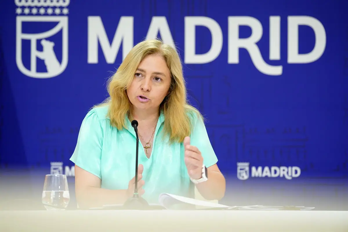 La vicealcaldesa de Madrid, Inma Sanz, en rueda de prensa.