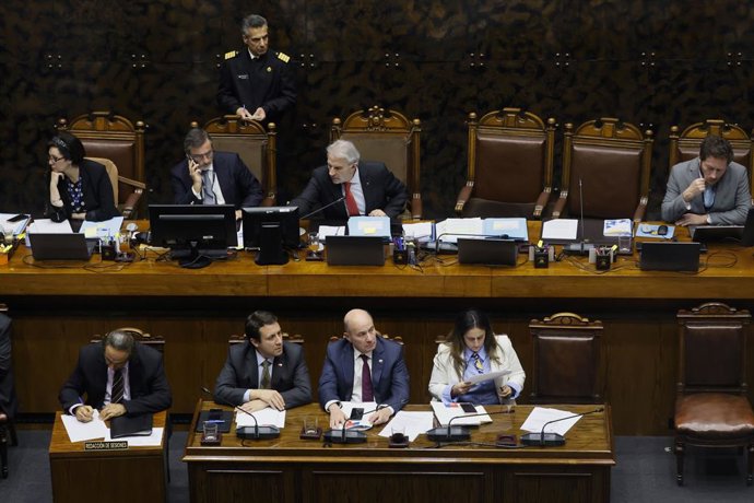 Valparaiso, 10 de junio 2026. El ministro de Hacienda Jorge Quiroz en la sesion del Senado  Sebastian Cisternas/Aton Chile