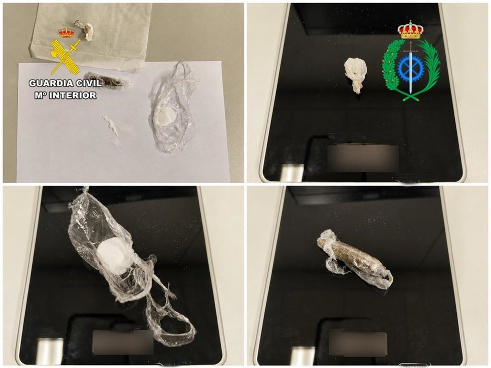 Sustancias estupefacientes intervenidas en el Centro Penitenciario de Villahierro (León).