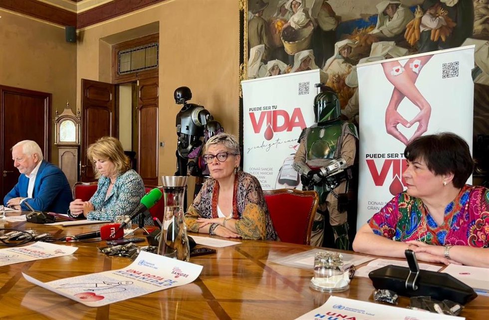 La consejera de Salud, Concepción Saavedra durante el acto de celebración del XXII Día Mundial del Donante de Sangre 2026.