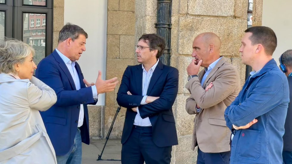 El secretario xeral del PSdeG, José Ramón Gómez Besteiro, en un acto en A Coruña