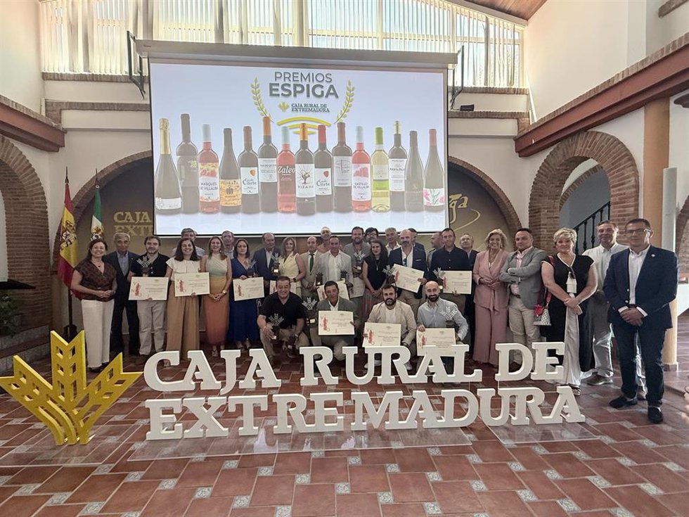 Ganadores de los XXVII Premios Espiga Vino DO Ribera del Guadiana de Caja Rural de Extremadura