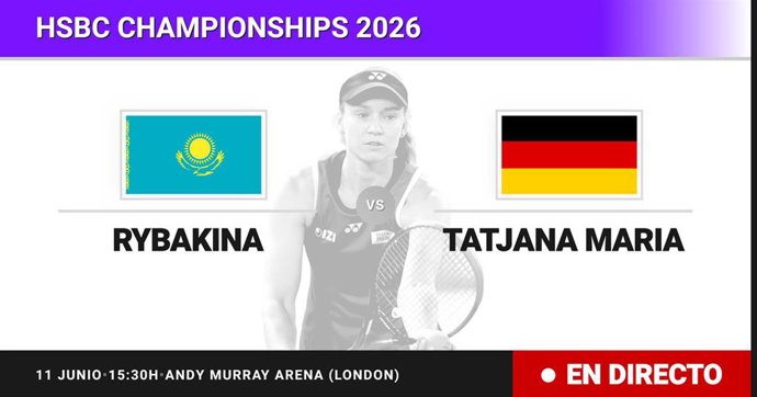 Elena Rybakina - Tatjana Maria: resumen y estadísticas del partido de Octavos de final de HSBC Championships