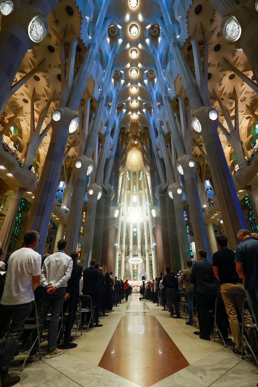 El Papa León XIV preside la celebración de la Santa Misa, en la Sagrada Familia, a 10 de junio de 2026, en Barcelona, Catalunya (España). Esta histórica eucaristía solemne en la Basílica de la Sagrada Familia, que cuenta con la asistencia de los Reyes, si