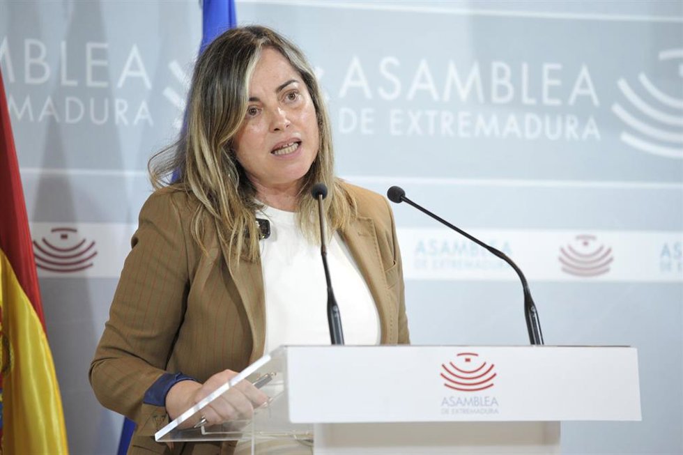 La secretaria general de la Consejería de Infraestructuras, Transporte y Vivienda, Laura Castell, en rueda de prensa antes de comparecer en comisión en la Asamblea para desgranar los presupuestos regionales de 2026 en su departamento