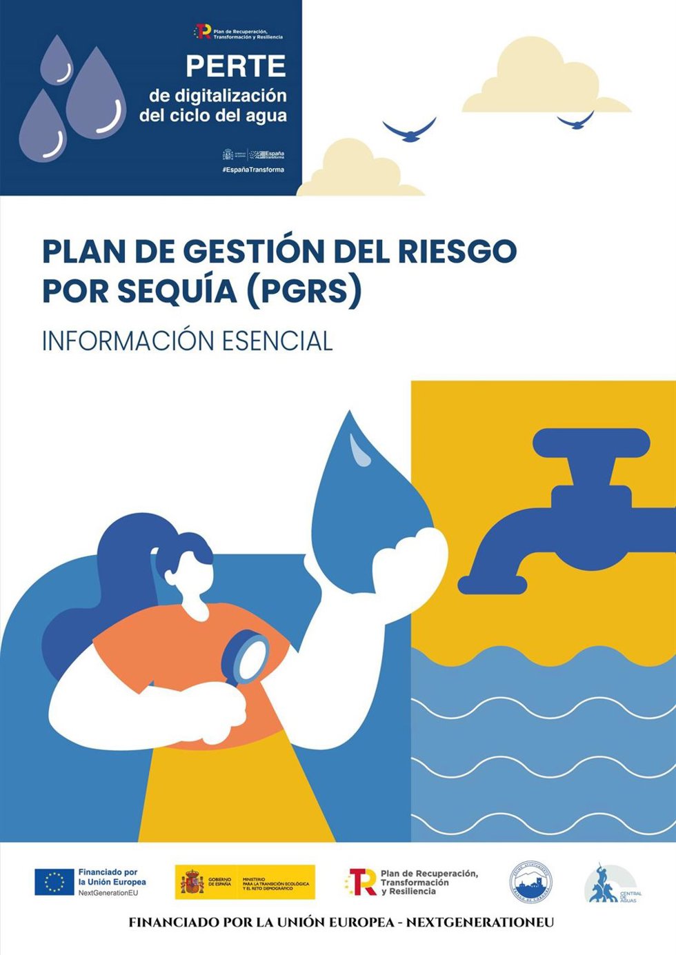 Cartel informativo del Plan de Gestión del Riesgo por Sequía.