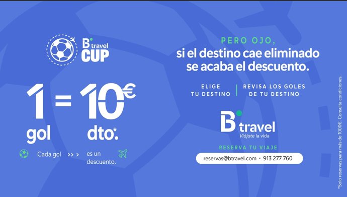 Los goles de las selecciones se transforman en descuentos para viajar con B travel