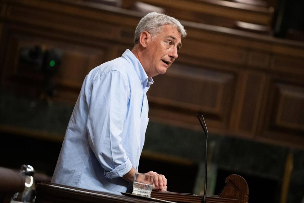 El portavoz de EH Bilud en el Congreso, Oskar Matute, en el Congreso de los Diputados, a 10 de junio de 2026, en Madrid (España).