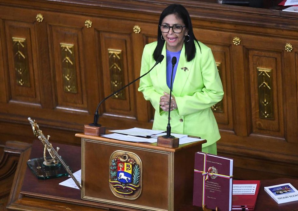 Archivo - La presidenta encargada de Venezuela, Delcy Rodríguez, en una imagen de archivo