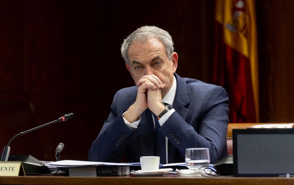 Archivo - El expresidente del Gobierno José Luis Rodríguez Zapatero comparece ante la Comisión de Investigación sobre el ‘caso Koldo’, en el Senado, a 2 de marzo de 2026, en Madrid (España). 