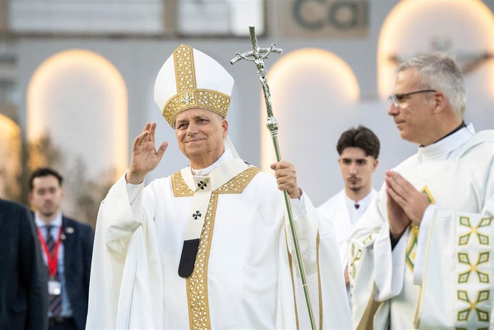 El Papa León XIV durante la celebración de la Santa Misa multitudinaria, a 11 de junio de 2026, en Las Palmas de Gran Canaria, Canarias (España).