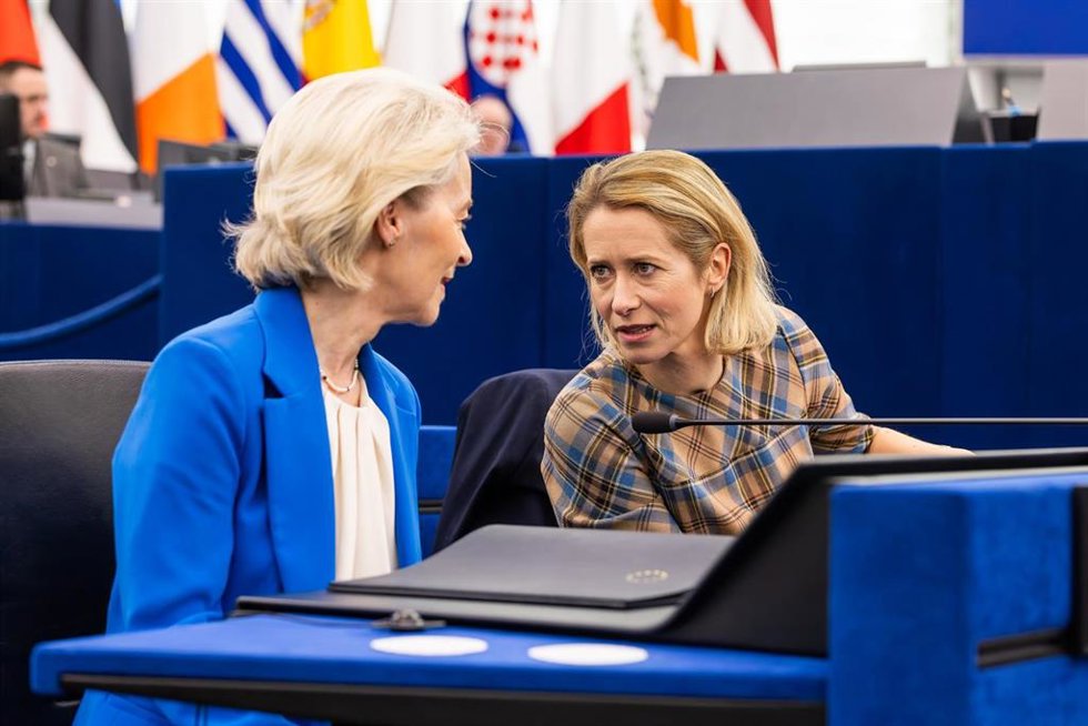 Archivo - La presidenta de la Comisión Europea, Ursula von der Leyen, y la Alta Representante de la Unión Europea para la Política Exterior, Kaja Kallas