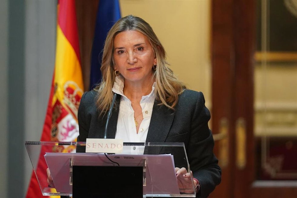 Archivo - La portavoz del PP en el Senado, Alicia García, en una rueda de prensa el 5 de enero de 2026.