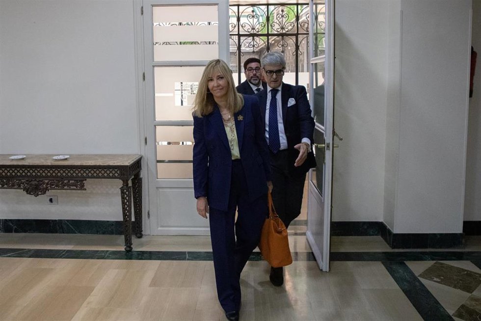 La presidenta del Tribunal Supremo y del Consejo General del Poder Judicial (CGPJ), Isabel Perelló, durante la clausura de la XXIV Jornadas de presidentes y presidentas de audiencias provinciales de España.
