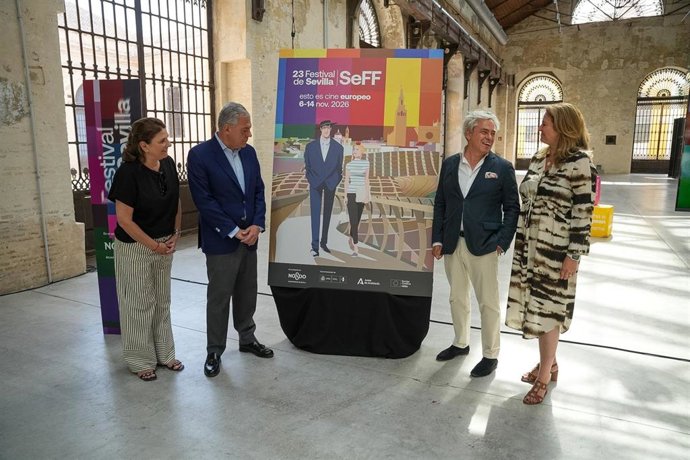 Imagen de la presentación del cartel de la 23 edición del Festival de Cine europeo de Sevilla