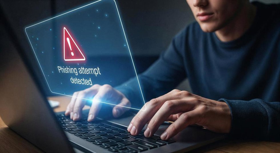 Alerta de 'phishing' detectado.