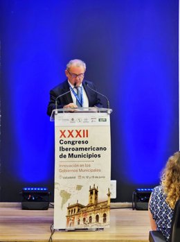 El secretario permanente de CEIB, Narciso Casado, durante la clausura en el Congreso de Valladolid