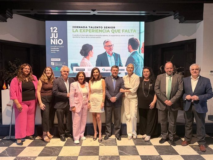 La consejera en funciones de Empleo, Empresa y Trabajo Autónomo, Rocío Blanco, en la jornada 'Talento senior: La experiencia que falta'.