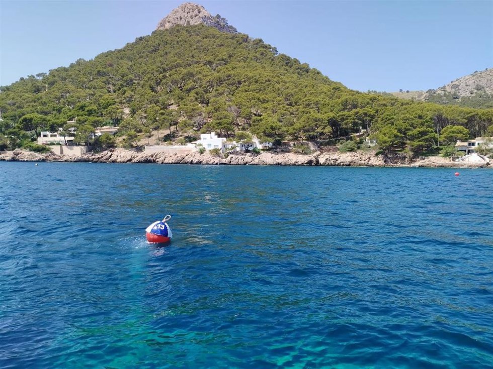 Un campo de boyas en Formentor, Mallorca.