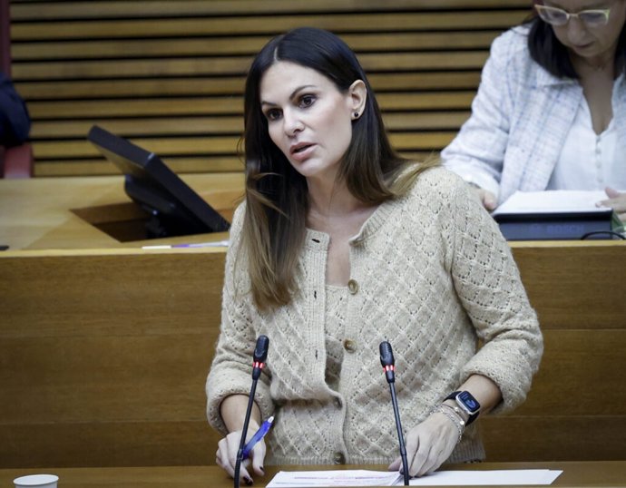 Archivo - Arxiu - La portaveu d'Educació del grup parlamentari del PP en Les Corts Valencianes, Beatriz Gascó.